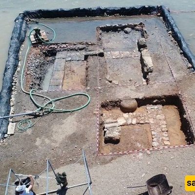 An Ancient Building Emerges from the Waters off the Coast of Greece + Photo