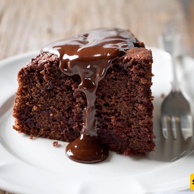 Chocolate Walnut Cake Recipe with Chocolate Sauce