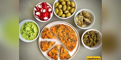 This Herb-Packed Persian Kuku (Baked, Not Fried) with Pea-Mint Feta Dip Is Summer on a Plate