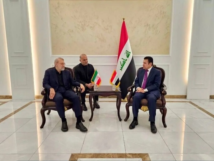 Ali Larijani and Iraqi Security Adviser Discuss Regional Security in Baghdad Meeting