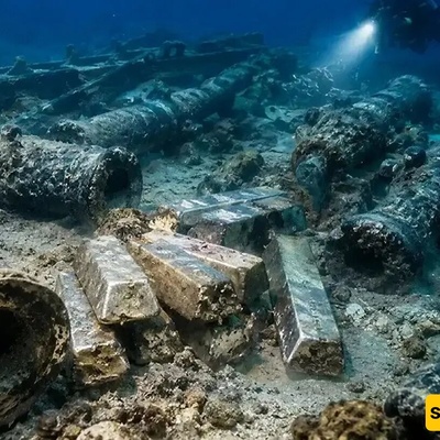 Discovery of War Cannons and Silver Bars in the Depths of the Sea | Photo