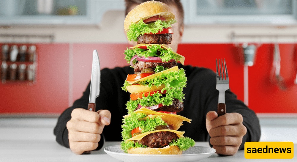 Large portion of food