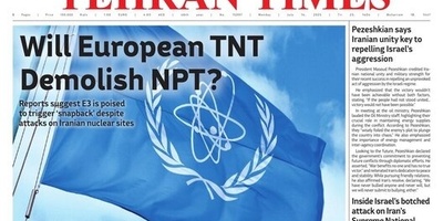 Front pages of Iran's English dailies on July 14