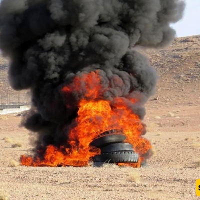 Israeli Infiltrators Have Resorted To Tire Burning / Helplessness and Admission of Incapacity By Resorting To Worn-out Tactics!