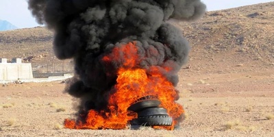 Israeli Infiltrators Have Resorted To Tire Burning / Helplessness and Admission of Incapacity By Resorting To Worn-out Tactics!