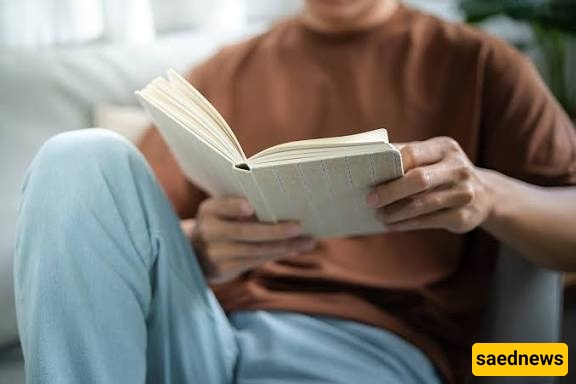 reading a book
