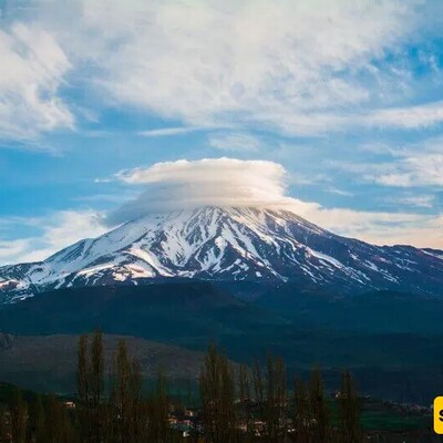 The Beauty of Cap Clouds on Mount Damavand