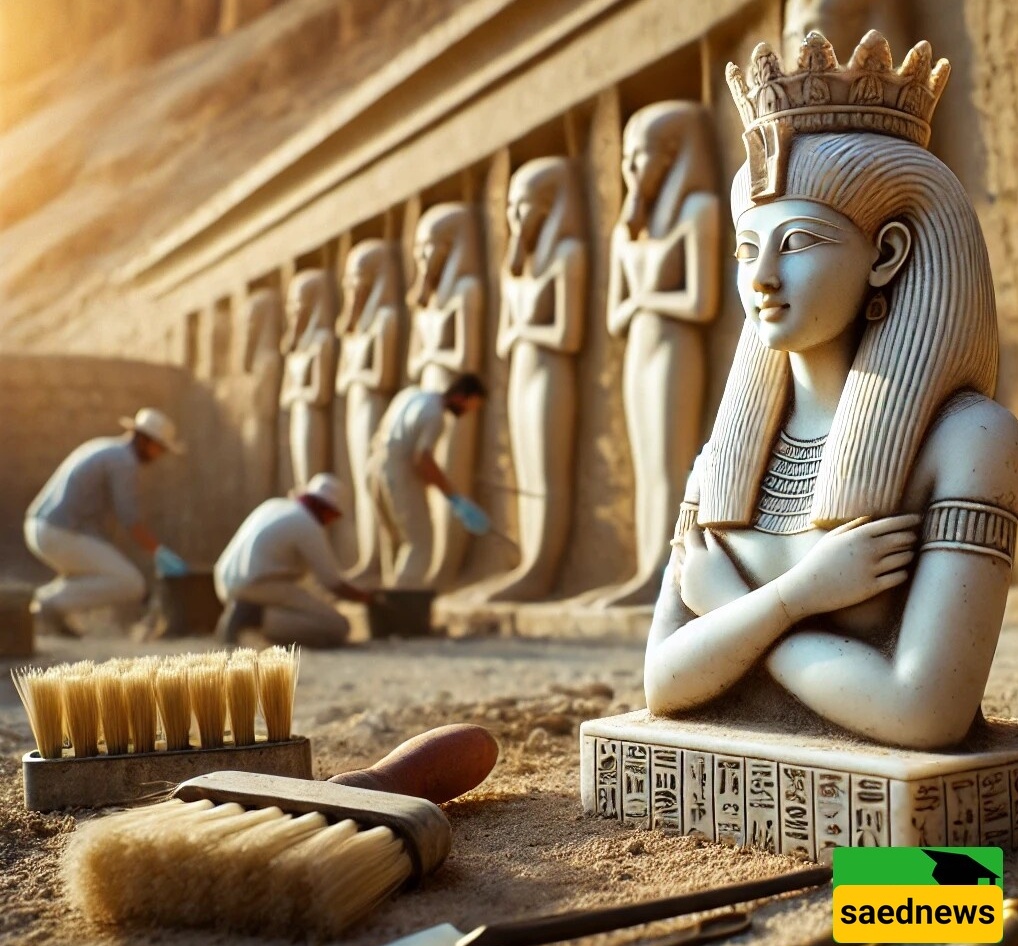 Mysterious Statue Unearthed Beneath Temple Wall: Could This Be the True Face of Cleopatra VII, Ancient Egypt’s Last Queen?