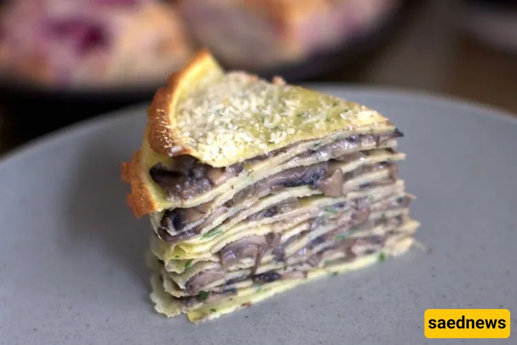 The One-Cake Brunch Trick — Mushroom Crêpe Cake (No Fuss, Big Reward)