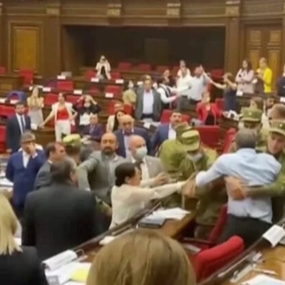 Parliamentary Meeting Interrupted in Armenia Following Brawl