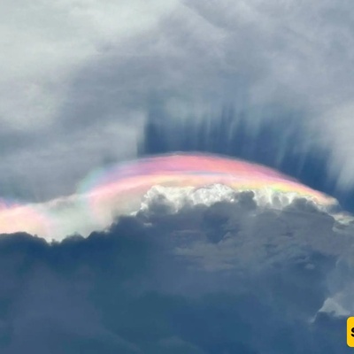 Amazing Rainbow Cloud in the Sky over Brazil