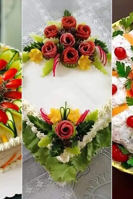 How To Turn a Simple Salad Into a Masterpiece For Your Party?! + Photos and Video With Creative Ideas