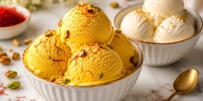How to Make Traditional Homemade Saffron Ice Cream: 2 Methods With and Without Salep
