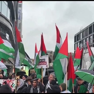 Pro-Palestine Demonstration Takes Place in Berlin