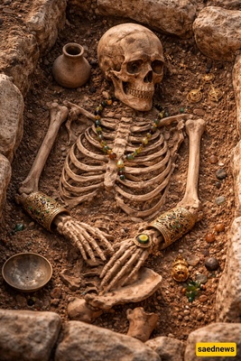 Special for Archaeology Enthusiasts: Discovery of a 3,000-Year-Old Woman’s Tomb with 19 Bracelets and 8 Rings