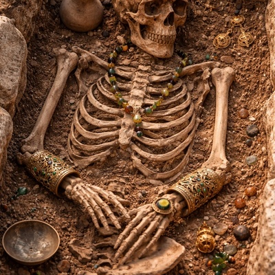 Special for Archaeology Enthusiasts: Discovery of a 3,000-Year-Old Woman’s Tomb with 19 Bracelets and 8 Rings