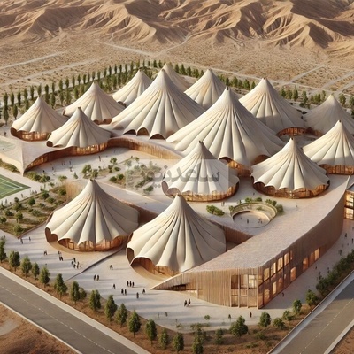 Photos: A Unique School Inspired by Iranian Traditions; Nomadic Tent Designs Reimagined for the Modern Century