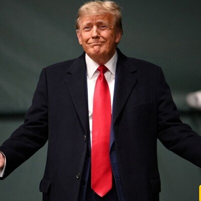 Donald Trump's Strange and Funny Pose Next to the American Flag – Isn't This Kind of Behavior Unusual for a Politician?
