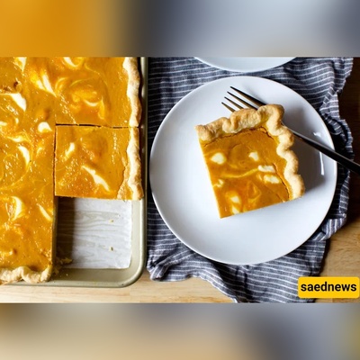 This Cheesecake-Marbled Pumpkin Slab Feeds 18( No Par-baking Required)