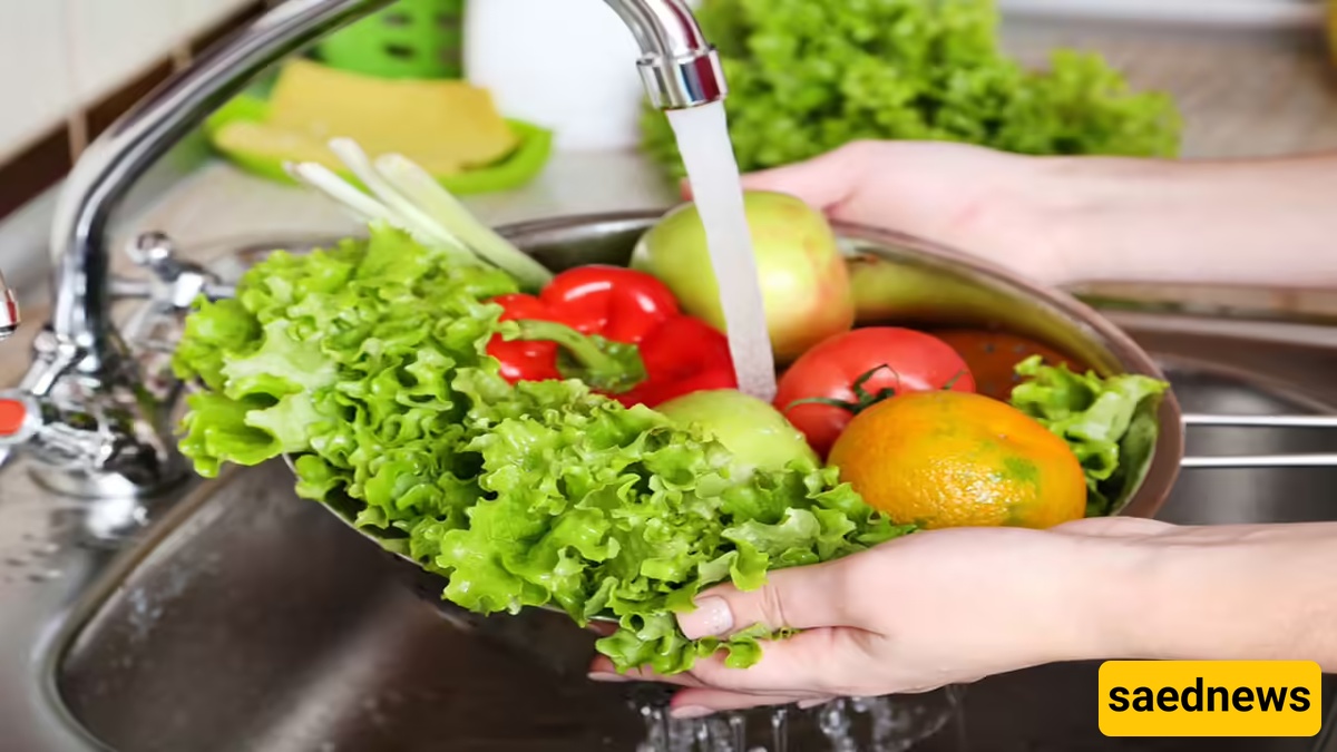 washing fruits and vegetables