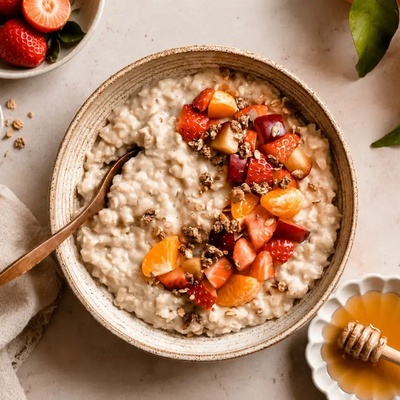 Quick and Healthy Breakfast Recipe with Dried Apples and Oats