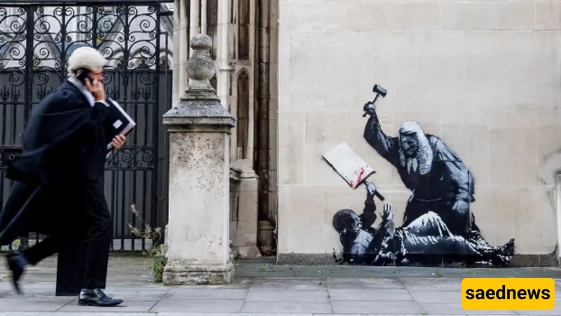 Banksy Sparks Outrage at High Court — Judge Caught Beating Protester in Shocking New Mural
