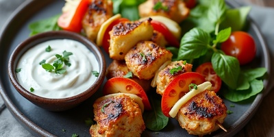 Healthy Chicken Kebab with Yogurt Sauce: An Easy Diet-Friendly Recipe