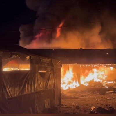 [VIDEO] Palestinians Burning Alive After  Israel Bombs at Deir Al-Balah Hospital Camps